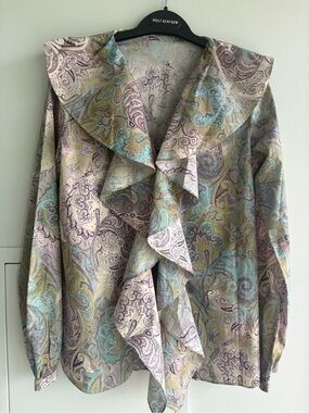 Etro Paisley Blouse  in Mint, Yellow, Lavender
